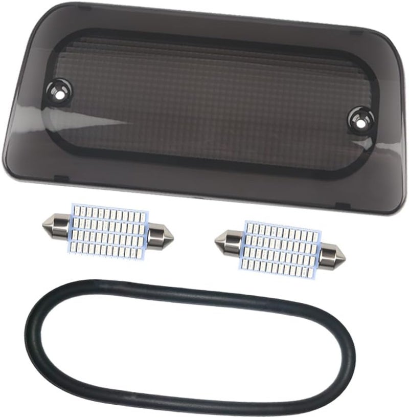 RAVSOFT 3rd Third Brake Light Lens Smoked Cover with Seal Gasket Regular Crew Cab Only Compatible with 1994-2004 Chevy S10 GMC Sonoma 1996-2000 Isuzu Hombre High Mount Stop Lamp Assembly - Image 1